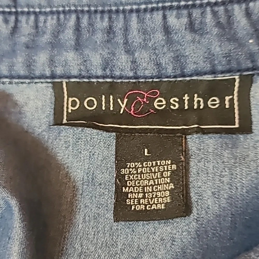 Pollyanna & Esther button front denim shirt